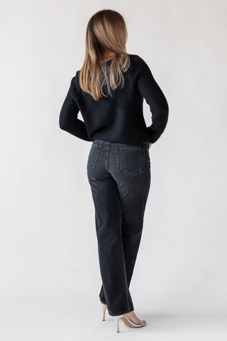 Cortez Washed Black Relaxed Straight Jean - Final Sale - JO+CO