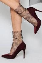Crystal Lace Socks - Black - JO+CO