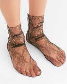 Crystal Lace Socks - Black - JO+CO