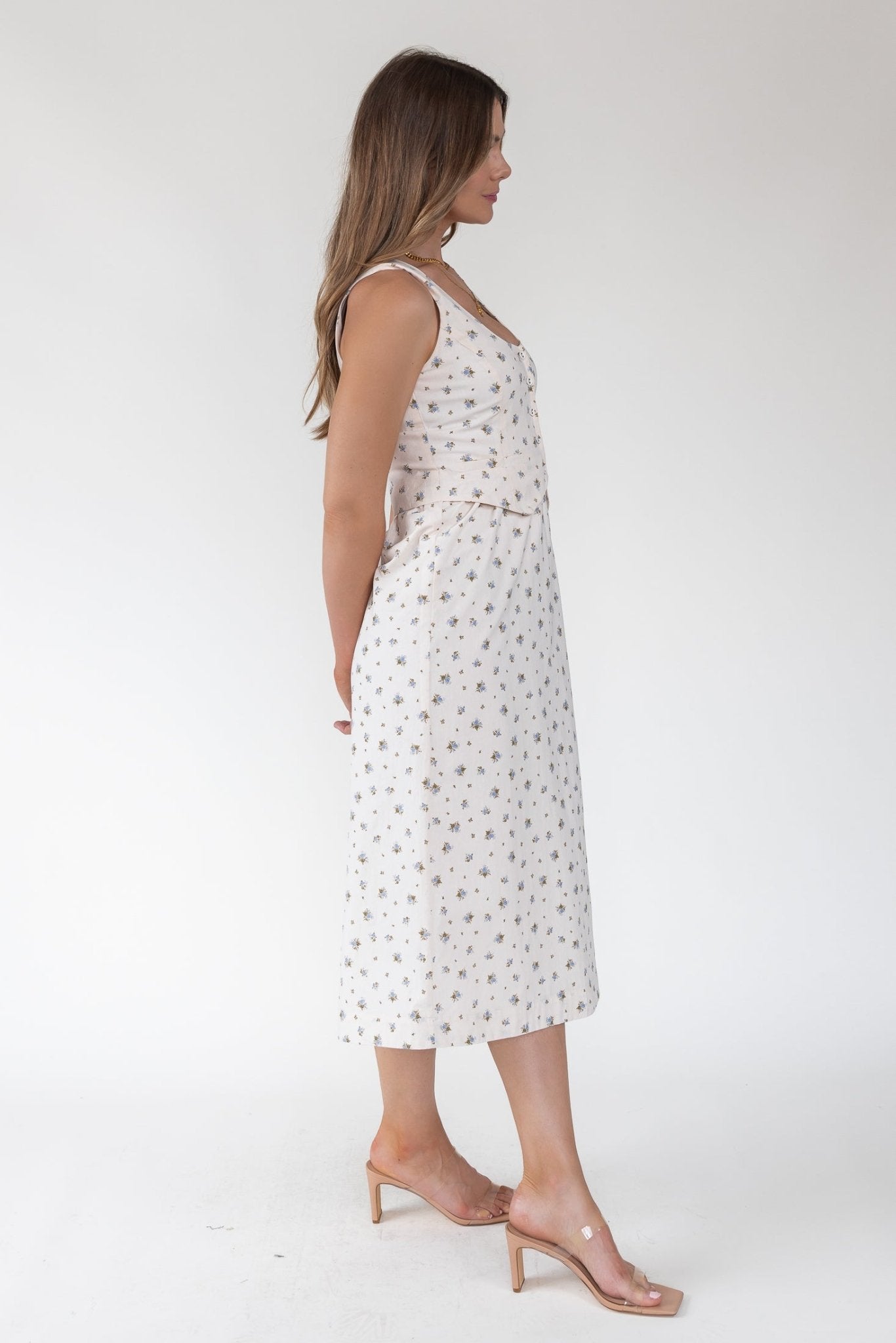 Daisyfield Blue Vest Midi Dress - Final Sale - JO+CO