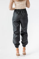 Dane Black Coated Cargo Pants - Final Sale - JO+CO