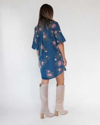 Daphne Floral Denim Dress - JO+CO