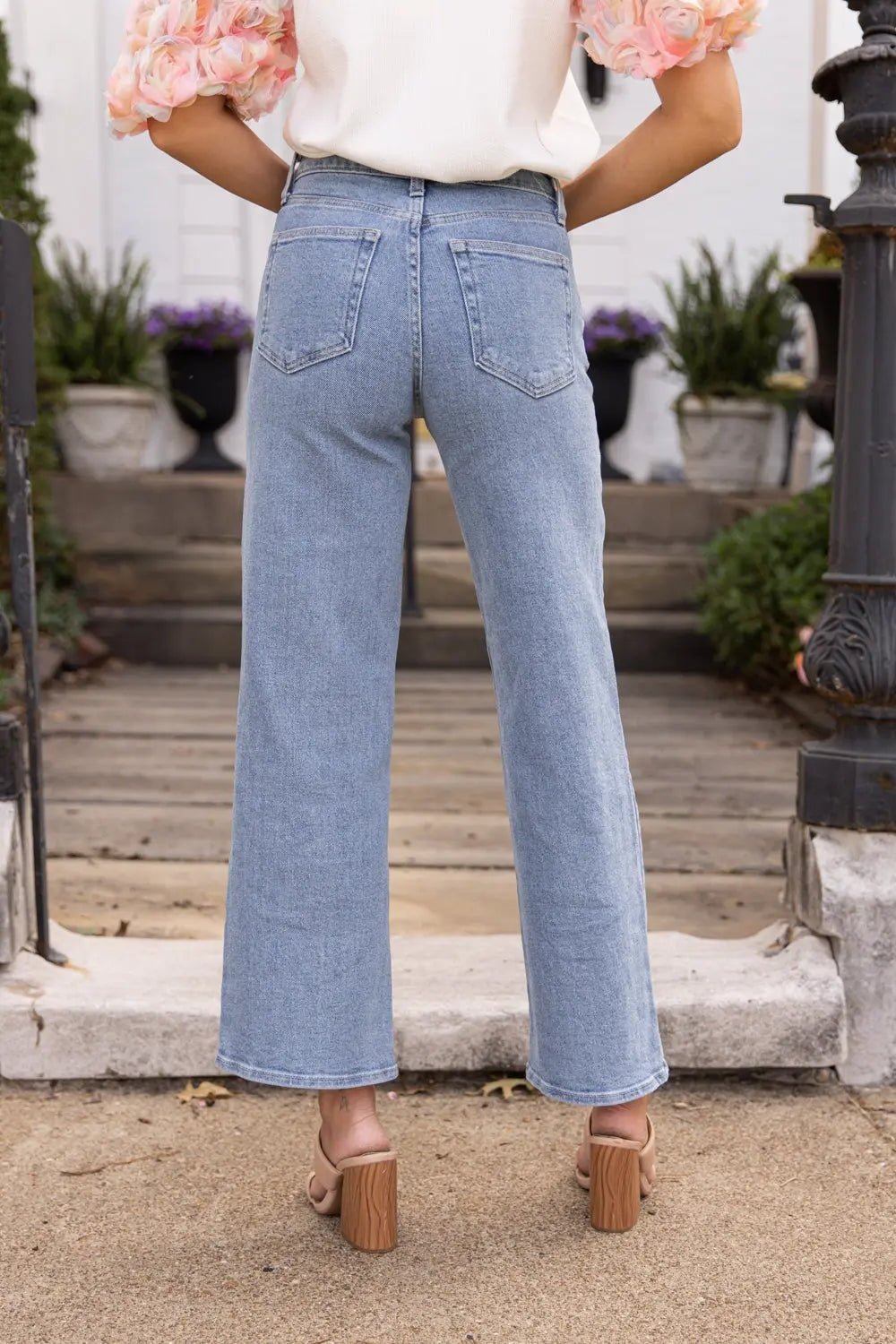 Elevated Ease Light Wash Straight Leg Jeans - JO+CO