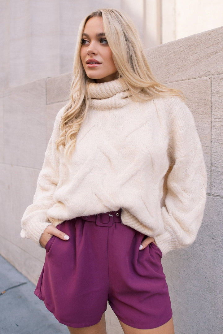 Elvie Cable Knit Sweater - JO+CO