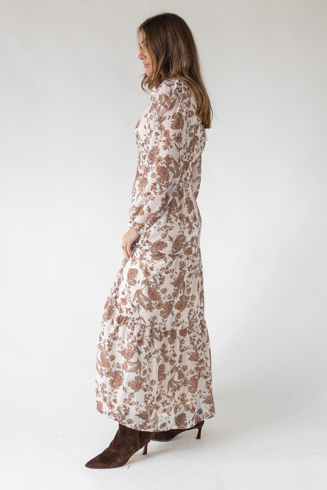 Ember Cream Floral Maxi Dress - JO+CO