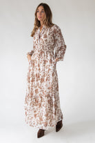 Ember Cream Floral Maxi Dress - JO+CO