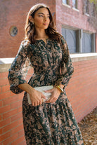 Ember Green Floral Maxi Dress - JO+CO