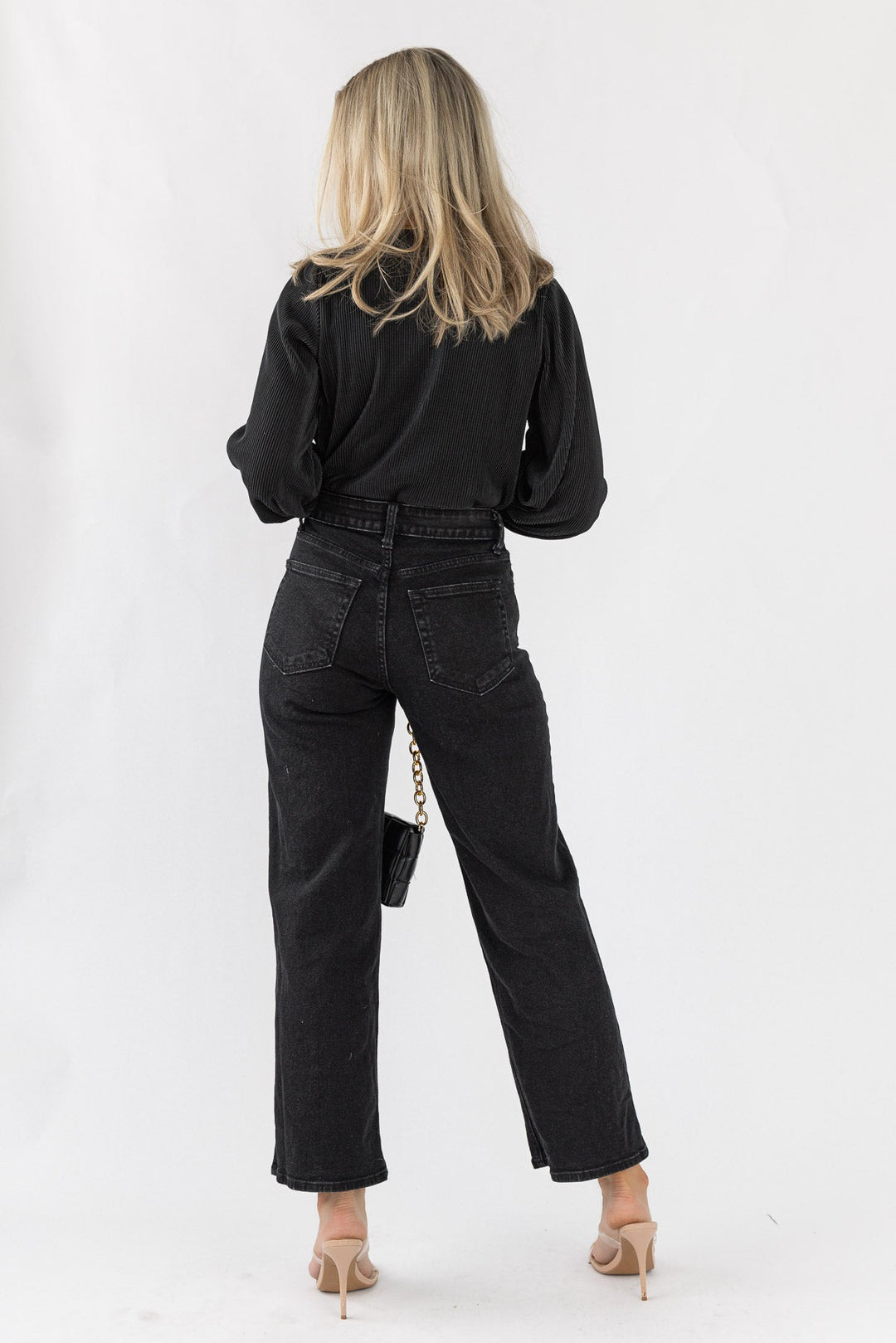 Everyday Plisse Wrap Bodysuit - Black - JO+CO