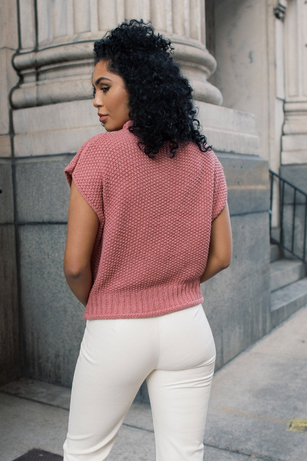 Falling For You Pink Sweater Vest - JO+CO