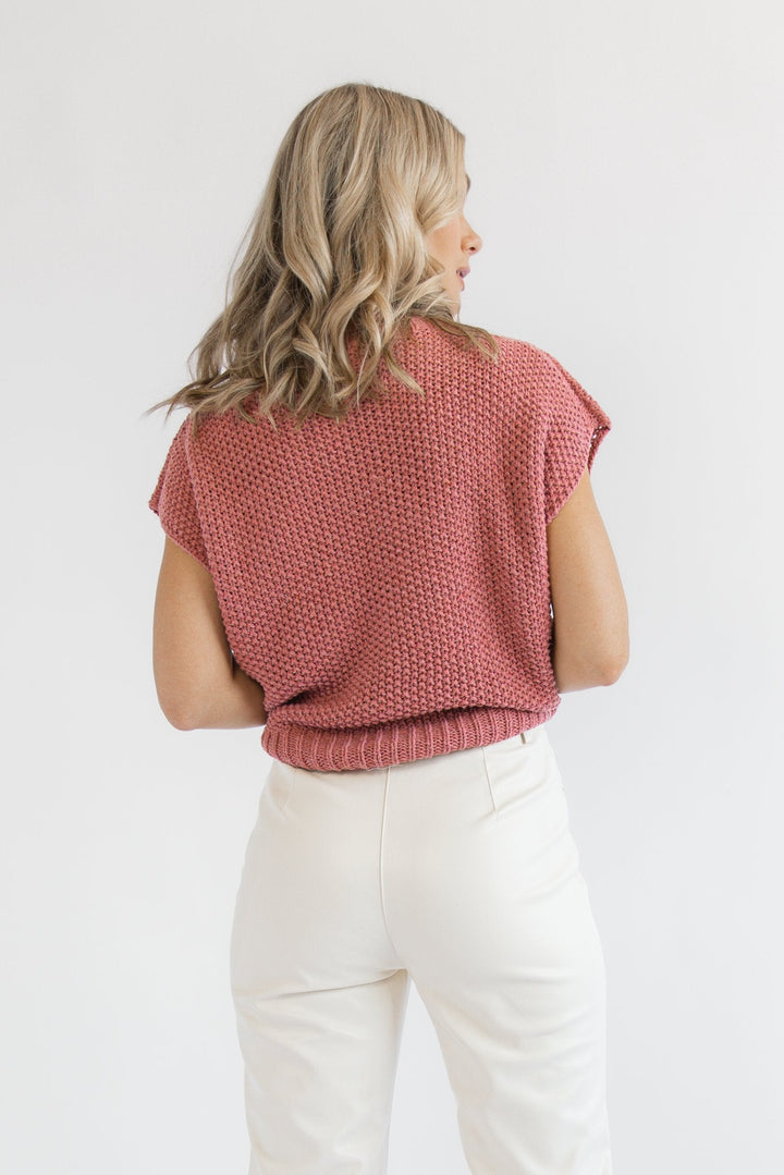 Falling For You Pink Sweater Vest - JO+CO