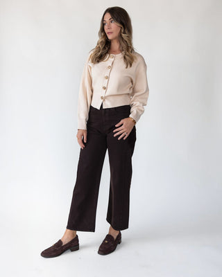 Fallon Cream Button Knit Cardigan - JO+CO