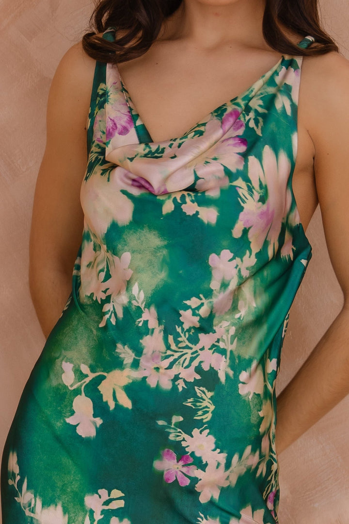 Fern Green Garden Slip Dress - Final Sale - JO+CO
