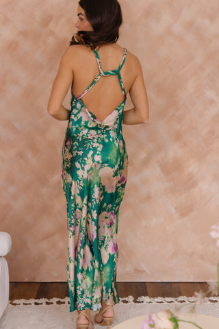 Fern Green Garden Slip Dress - Final Sale - JO+CO