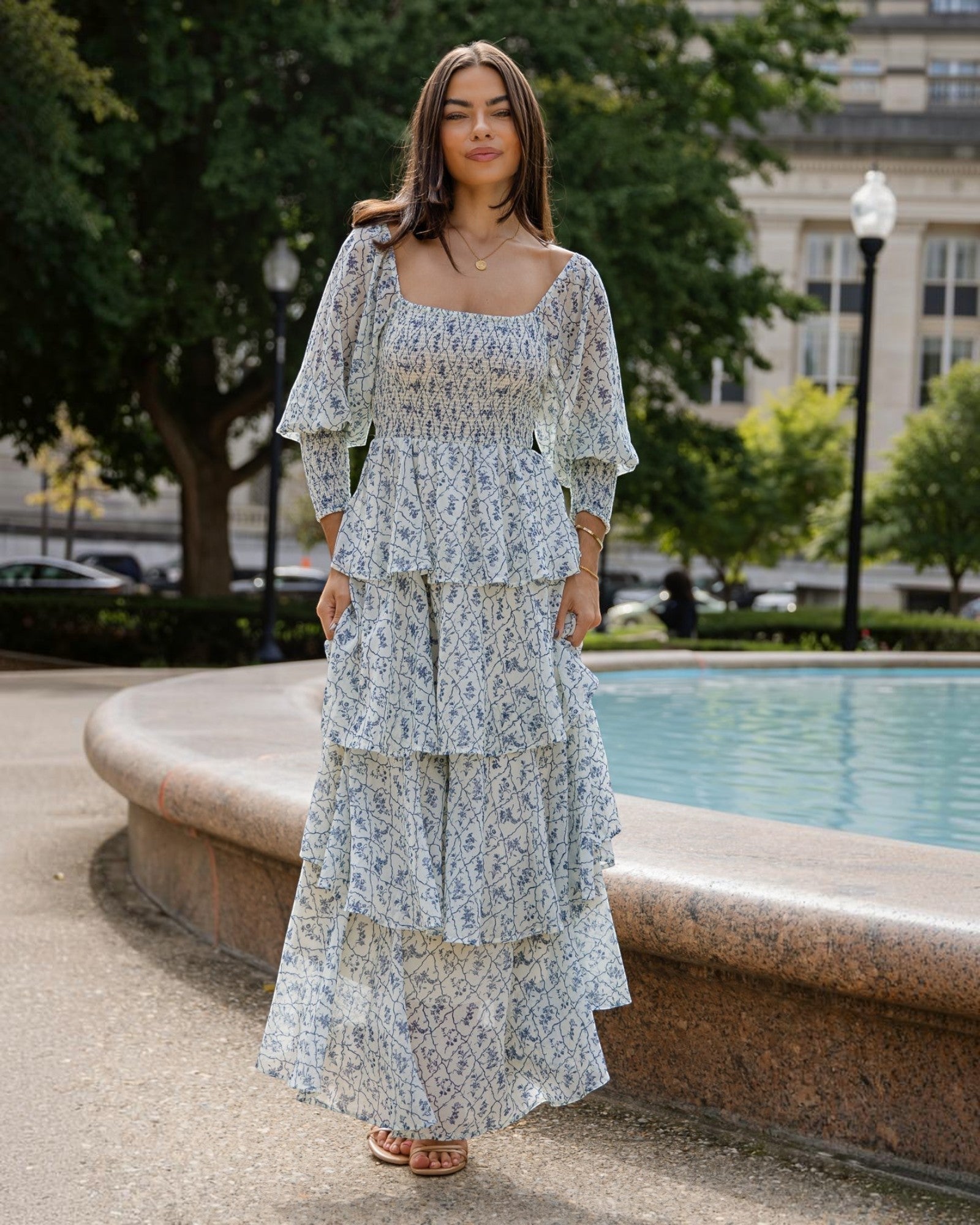 floral tiered maxi dress Florence Floral Tiered Maxi Dress