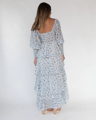 Florence Cream Floral Tiered Maxi Dress - JO+CO