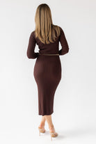 Flynn Brown Knit Midi Dress - Final Sale - JO+CO