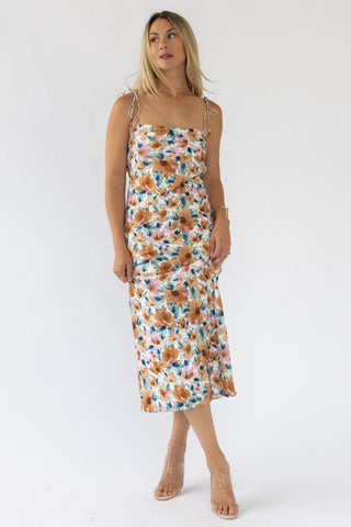 Gemma Floral Cami Cowl Back Dress - Final Sale - JO+CO