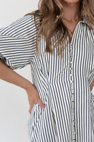 Harbor Black Stripe Midi Dress - Final Sale - JO+CO