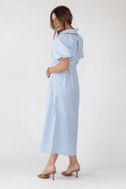Harbor Blue Stripe Midi Dress - Final Sale - JO+CO