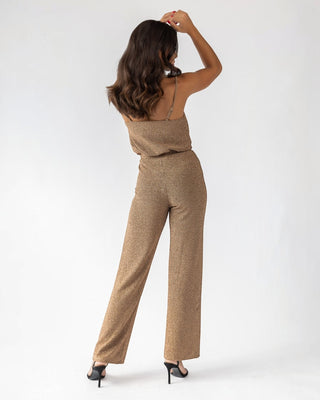 Jove Gold Lurex Pants - Final Sale - JO+CO