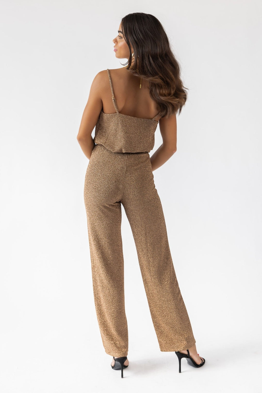 Jove Gold Lurex Pants - Final Sale - JO+CO