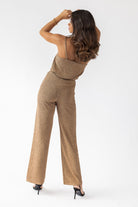 Jove Gold Lurex Pants - Final Sale - JO+CO