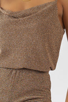 Jove Gold Lurex Tank Top - Final Sale - JO+CO