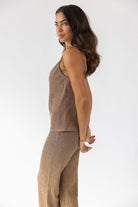 Jove Gold Lurex Tank Top - Final Sale - JO+CO