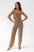 Jove Gold Lurex Tank Top - Final Sale - JO+CO