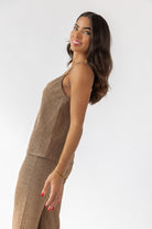 Jove Gold Lurex Tank Top - Final Sale - JO+CO
