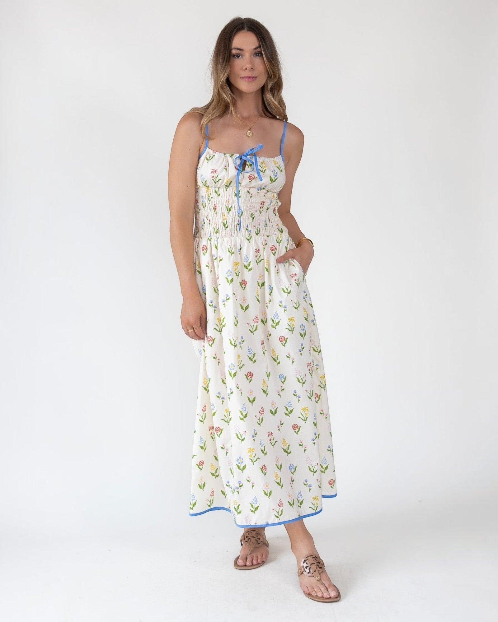 June Meadow Tie-Front Midi Dress – JO+CO