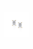 Katie Emerald Cut Gold Studs - JO+CO
