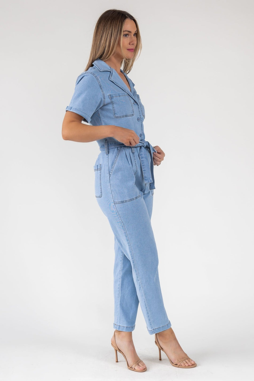 Kendall Denim Washed Jumpsuit - Final Sale - JO+CO