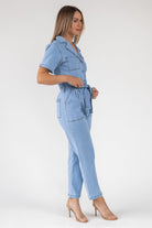 Kendall Denim Washed Jumpsuit - Final Sale - JO+CO