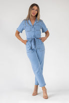 Kendall Denim Washed Jumpsuit - Final Sale - JO+CO