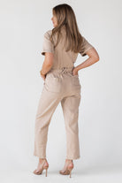 Kendall Khaki Washed Jumpsuit - Final Sale - JO+CO