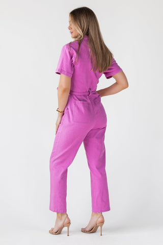 Kendall Pink Washed Jumpsuit - Final Sale - JO+CO