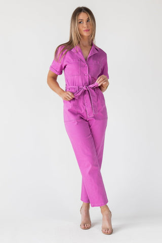 Kendall Pink Washed Jumpsuit - Final Sale - JO+CO