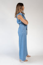 Lennon Light Wash Utility Jumpsuit - Final Sale - JO+CO