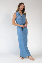Lennon Light Wash Utility Jumpsuit - Final Sale - JO+CO