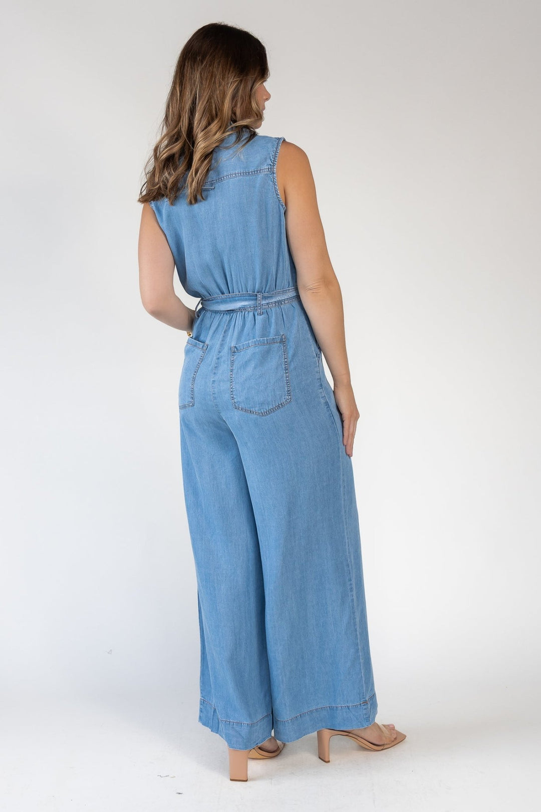 Lennon Light Wash Utility Jumpsuit - Final Sale - JO+CO