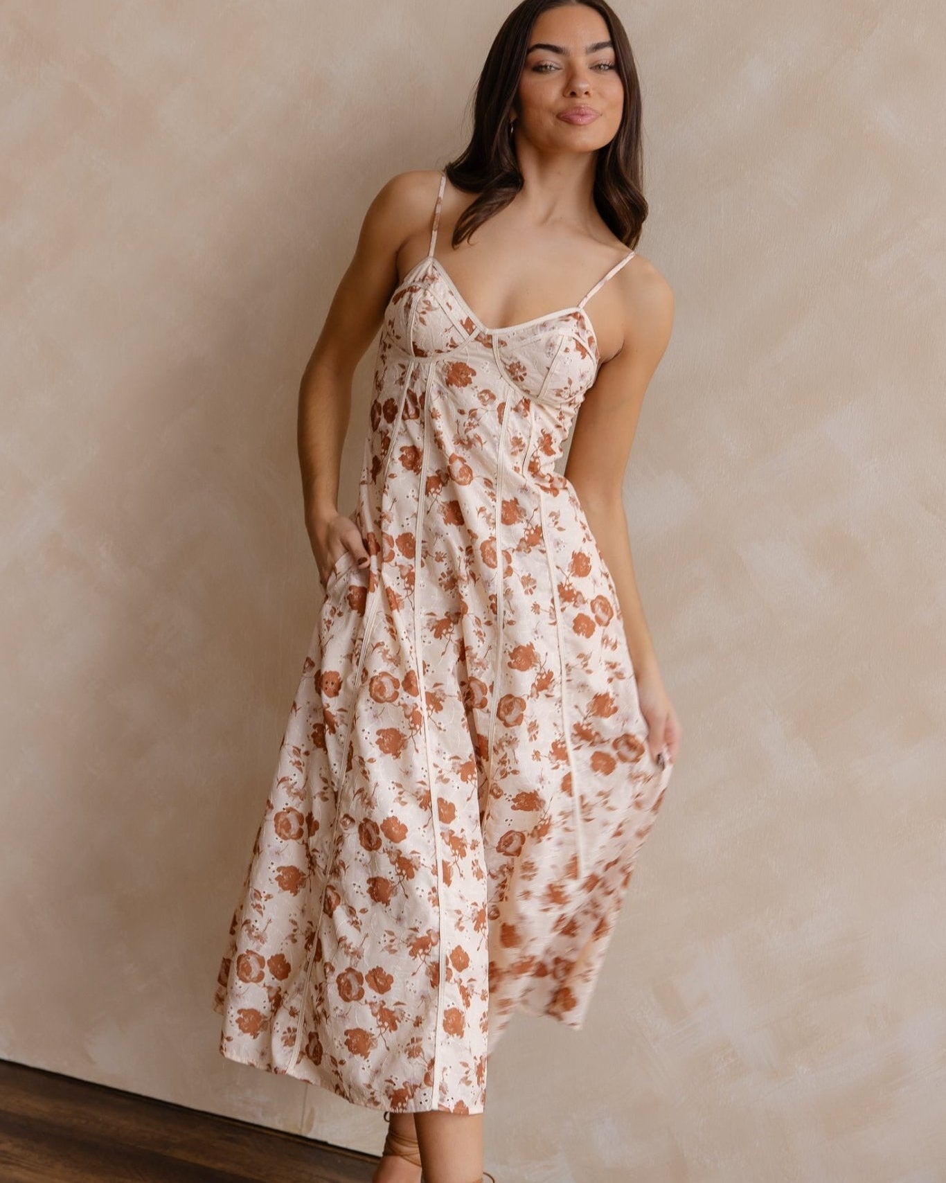 embroidered fit and flare dress by joa embroidered fit and flare dress by joa