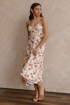 Leta Tan Embroidered Trim Dress - Final Sale - JO+CO