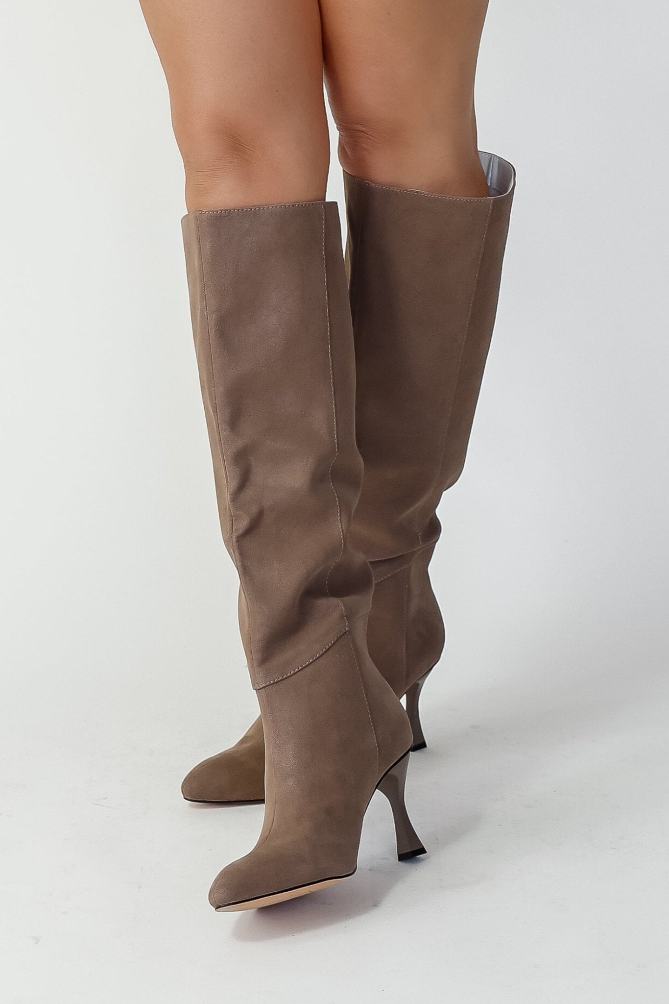 Lexington Taupe Knee High Boot - Final Sale - JO+CO