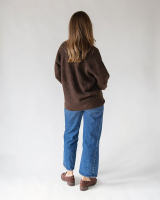 Lora Button Cardigan - Brown - JO+CO