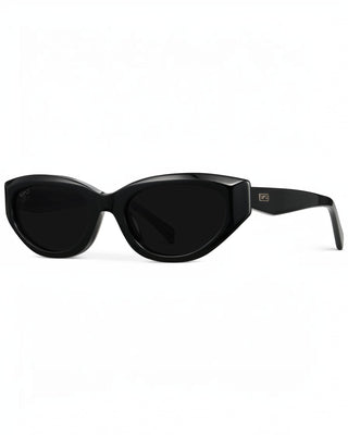 Loretta Sunglasses : Black/Triple Black Lens - JO+CO