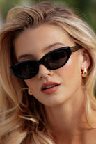 Loretta Sunglasses : Black/Triple Black Lens - JO+CO