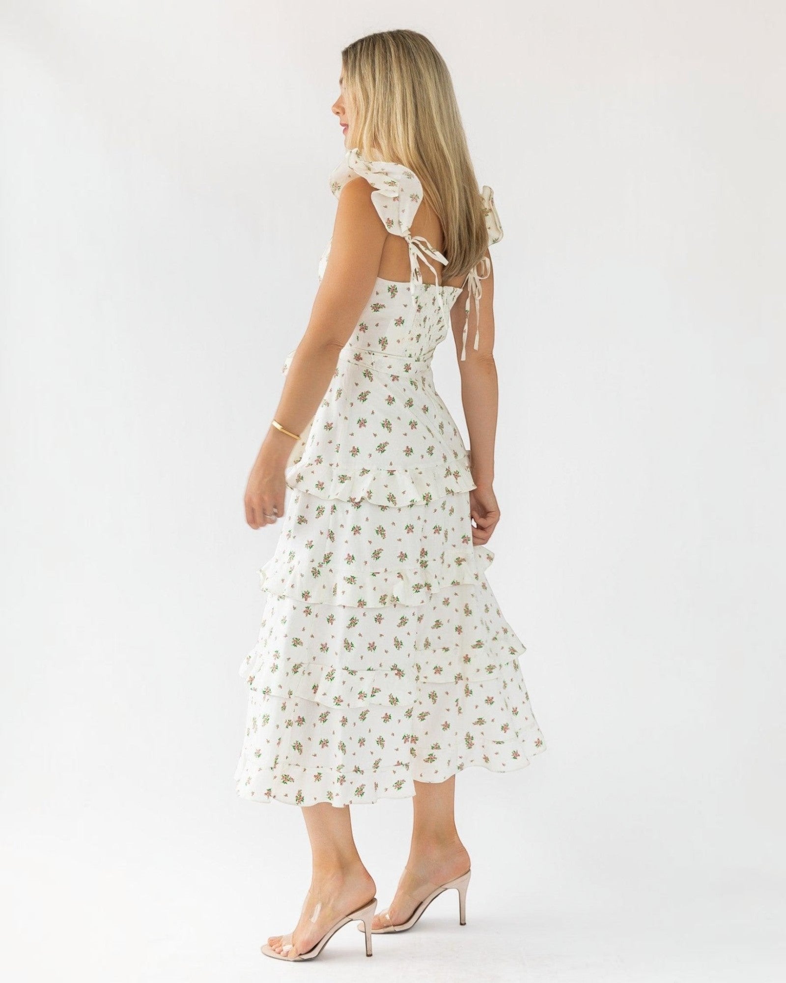cream floral dress midi Lulus | White Larine Cream Abstract Floral Embroidered Midi Dress | Womens | Medium (Available in XXL, XS, S, L, XL)