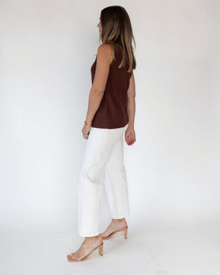 Margot Brown Knit Button Vest - Final Sale - JO+CO