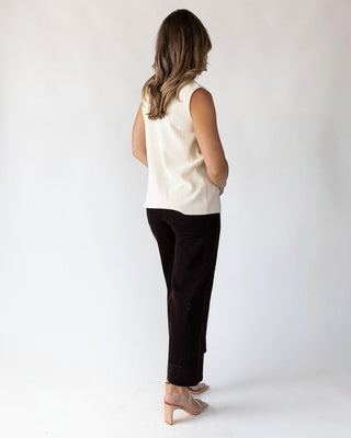Margot Cream Knit Button Vest - Final Sale - JO+CO